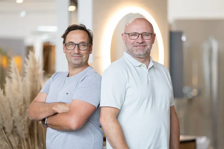 Frank Sinning und Marko Keßling, Geschäftsführer von K&S Farbkonzepte