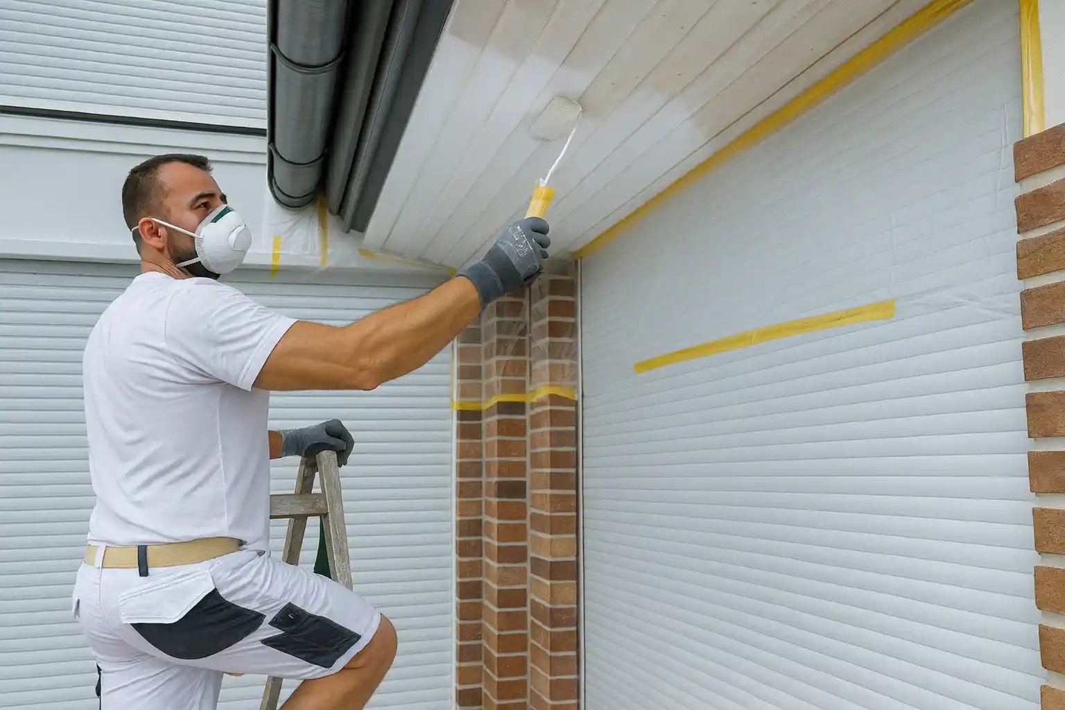 mann_streicht_Fassade