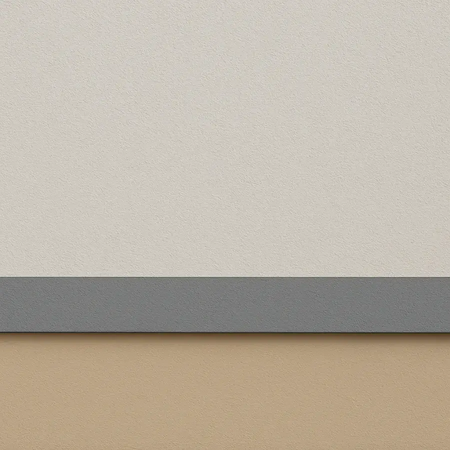 Fassadengestaltung: mineralische/hochwertige Farben, helle Fläche mit abgesetztem Sockel – langlebig, witterungsfest & pflegeleicht.