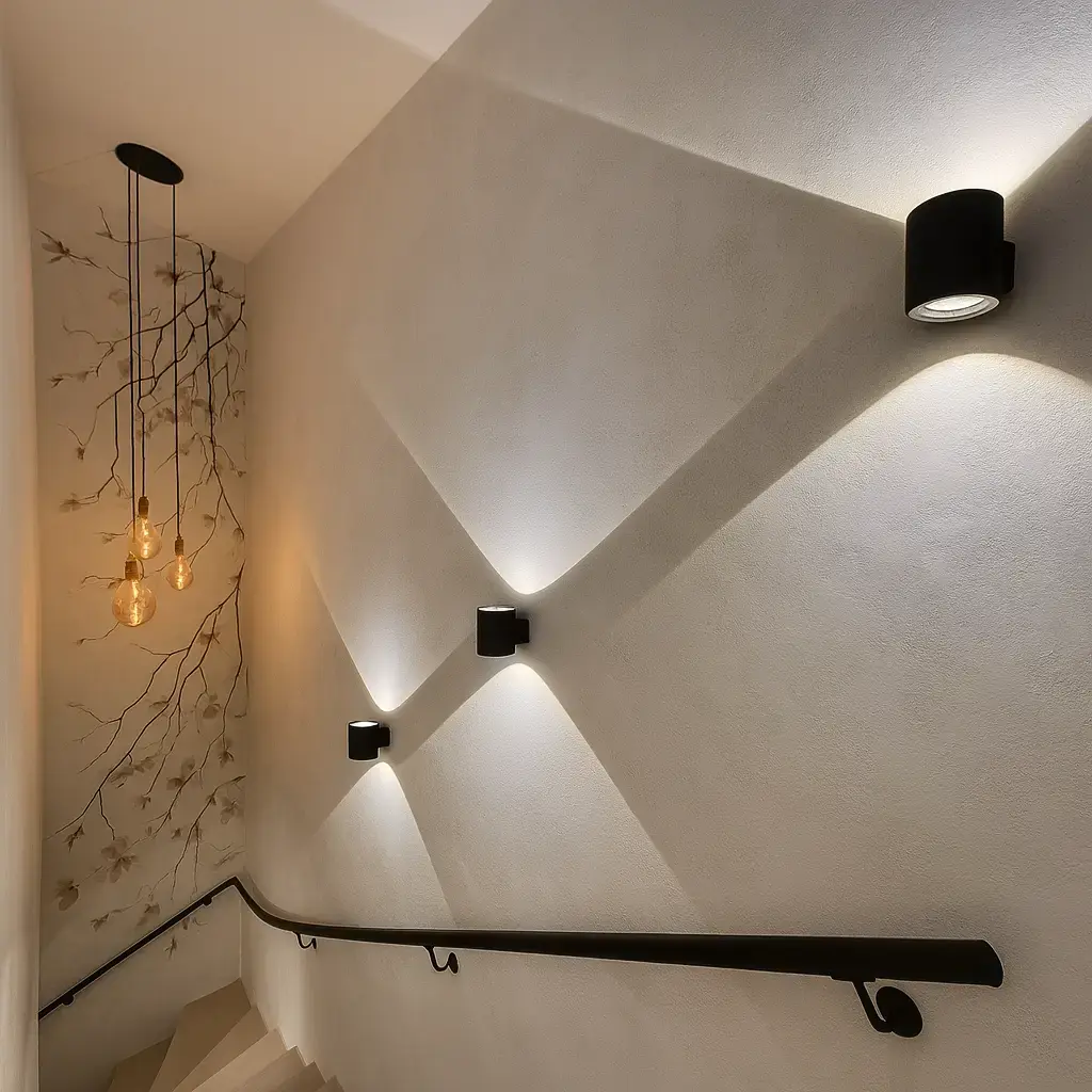 Spachteltechnik im Treppenhaus